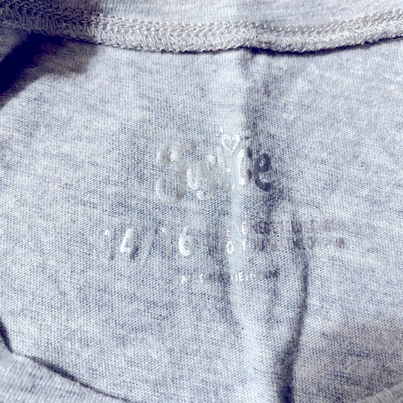 Justice girls size 14/16 “be a BESTIE not a BULLY” gray tank top - Picture 4 of 4